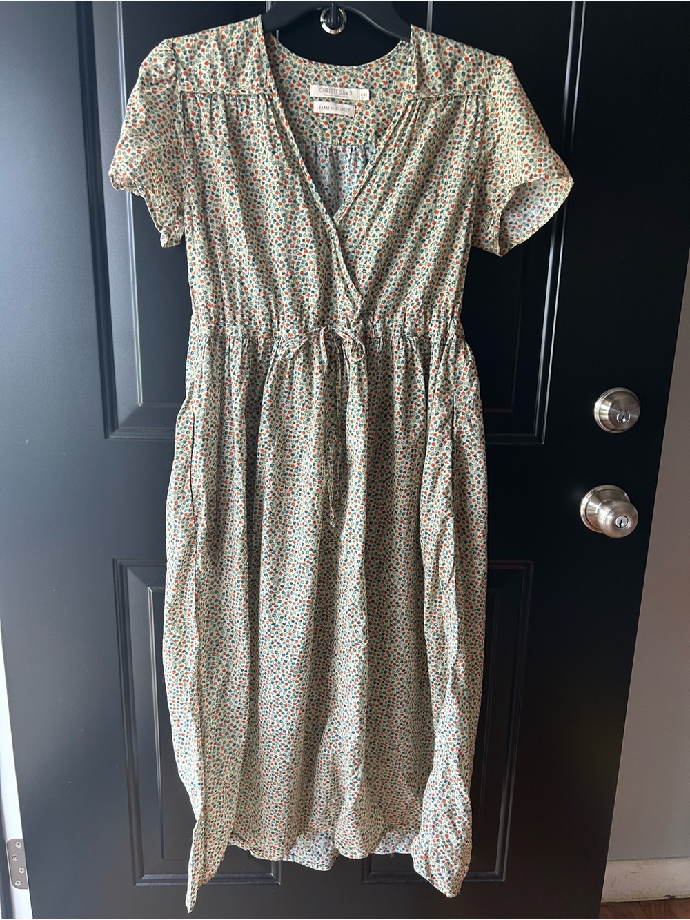Christy Dawn Floral Red & Blue Dawn Dress